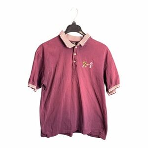 Vintage Polo Warner Bros Studio Store Marvin The Martian Cartoon L Golf Shirt